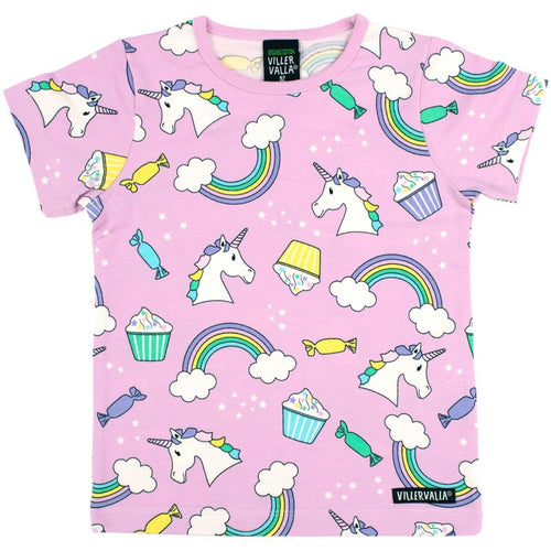 Villervalla Unicorn Short Sleeved T-shirt - Bloom