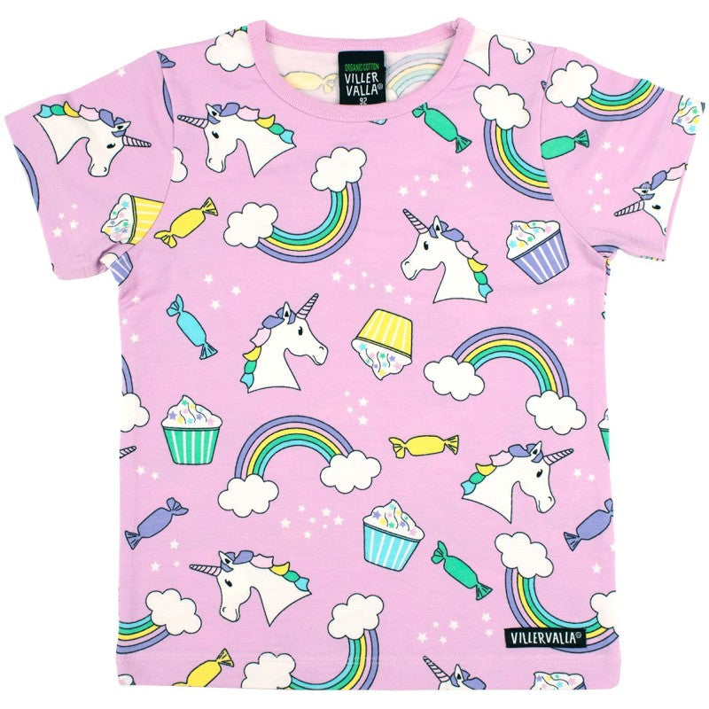 Villervalla Unicorn Short Sleeved T-shirt - Bloom