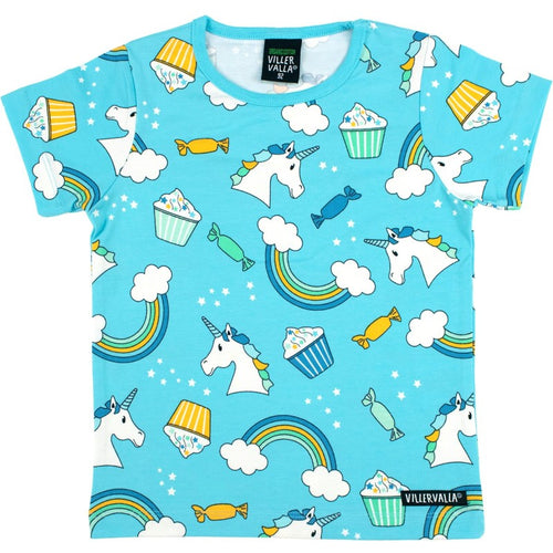 Villervalla Unicorn Short Sleeved T-shirt - Aruba