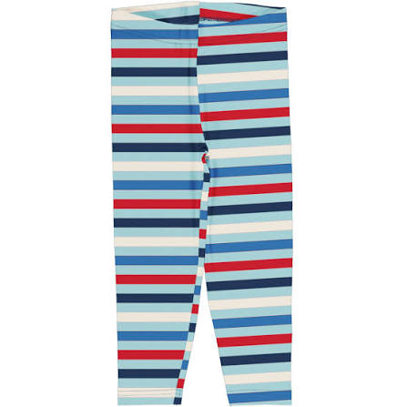 Maxomorra Leggings Striped Ice