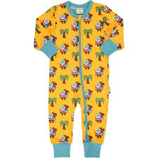 Maxomorra Long Sleeve Romper Camel Caravan