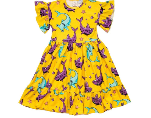 Mullido Spring Dress Yellow Shark