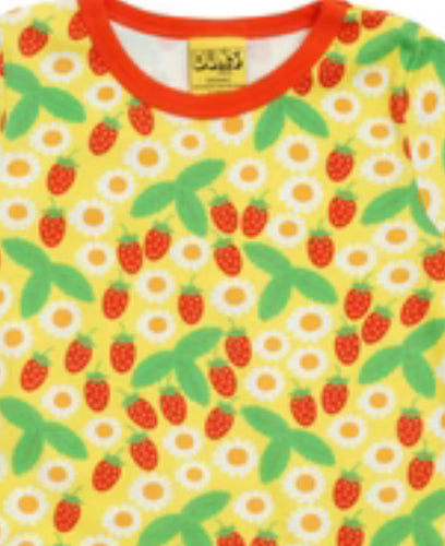 Duns No Sleeve Gathered Skirt Strawberry Buttercup