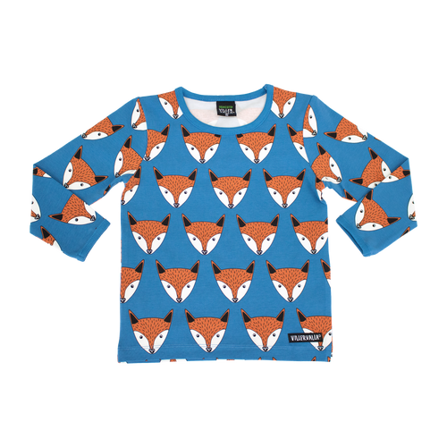 Villervalla Fox Print Long Sleeve T-Shirt - Midmarine