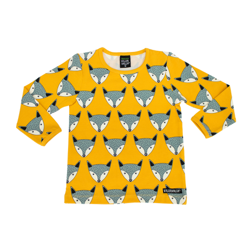 Villervalla Fox Print Long Sleeve T-shirt - Saffron