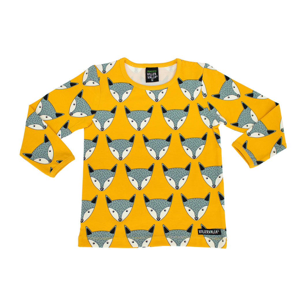 Villervalla Fox Print Long Sleeve T-shirt - Saffron