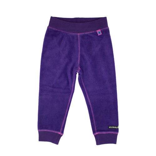 Villervalla Fleece Solid Aubergine Pants