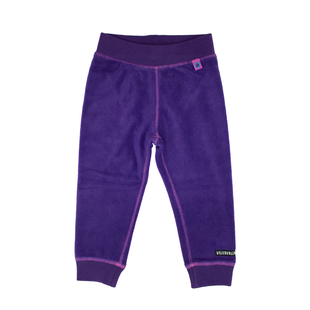Villervalla Fleece Solid Aubergine Pants