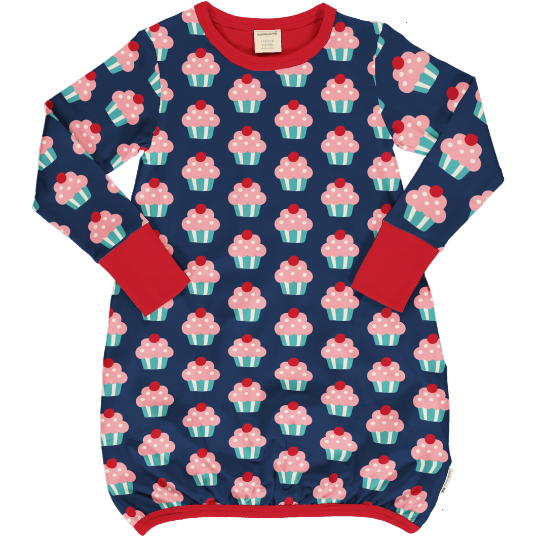 Maxomorra Cupcake Balloon Long Sleeve Dress