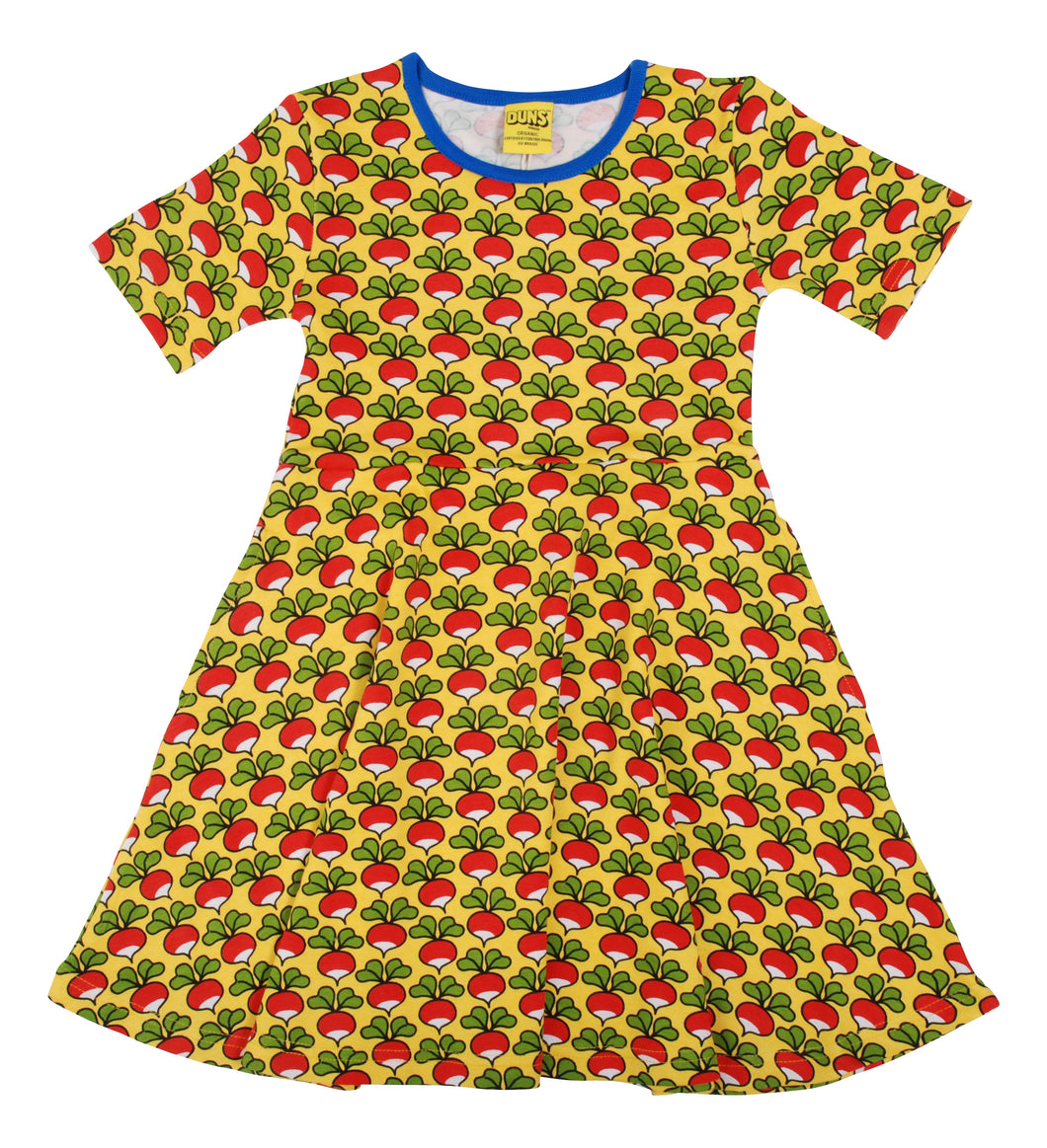 Duns Lemon Chrome Short Sleeve Skater Dress Duns Lemon Chrome Short Sleeve Skater Dress
