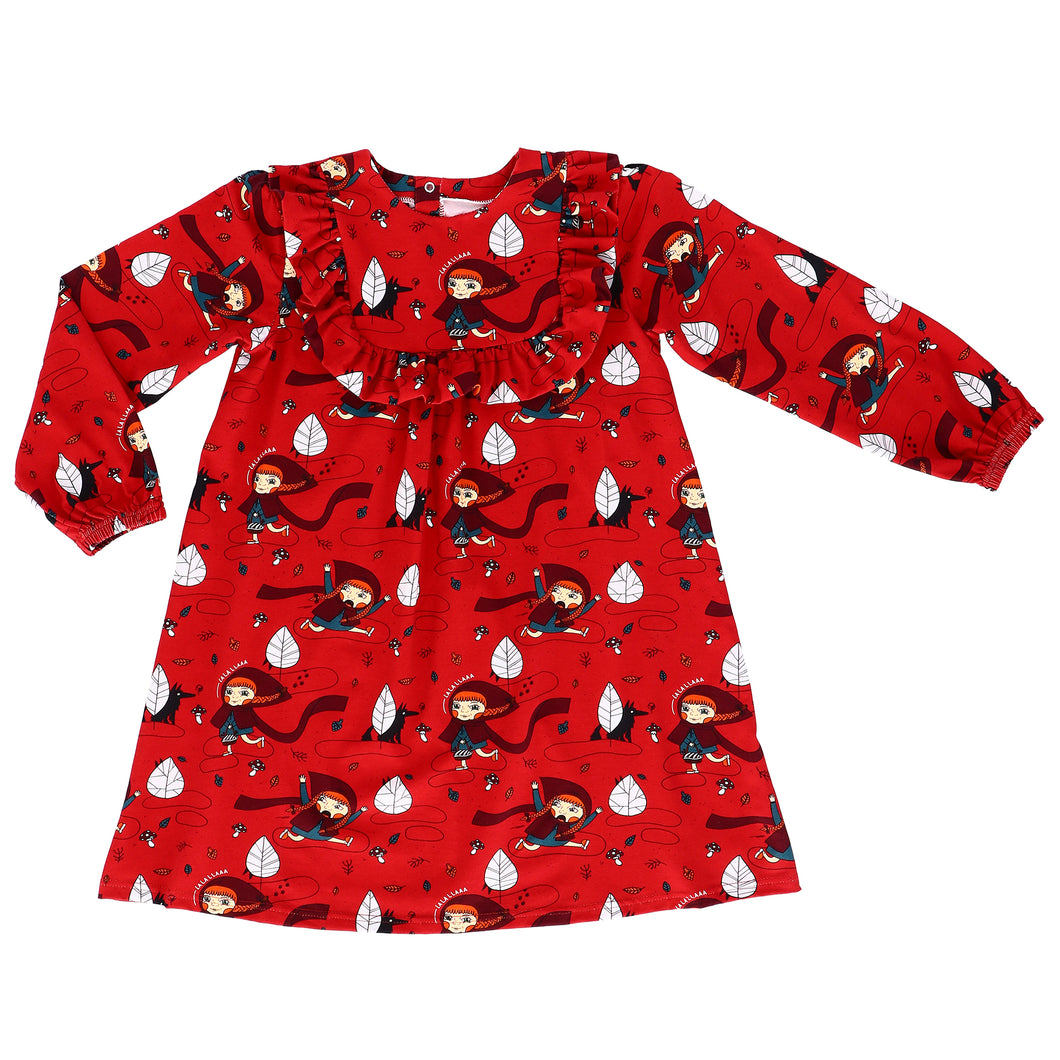 Raspberry Republic Little Miss Crimson Long Sleeve Dress