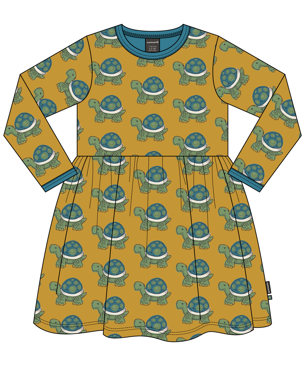 Maxomorra Tortoise Long Sleeve Spin Dress