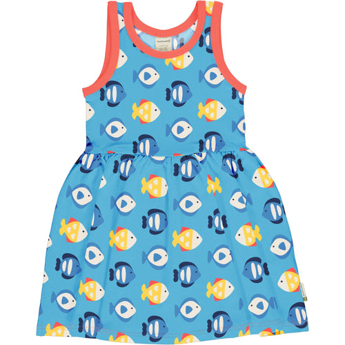 Maxomorra Tropical Aquarium No Sleeve Spin Dress