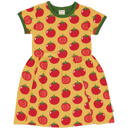 Maxomorra Tomato Short Sleeve Spin Dress