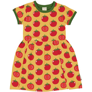 Maxomorra Tomato Short Sleeve Spin Dress
