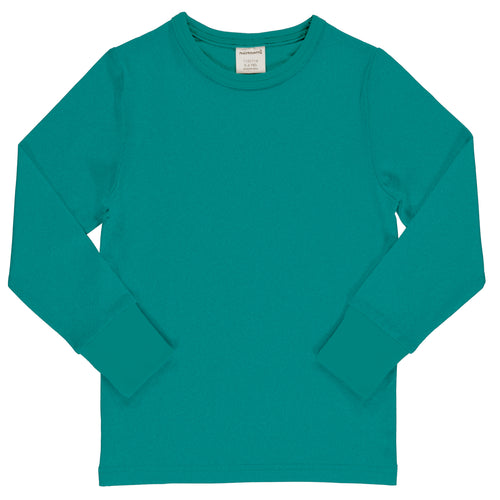 Maxomorra Basic Lagoon Long Sleeve Top