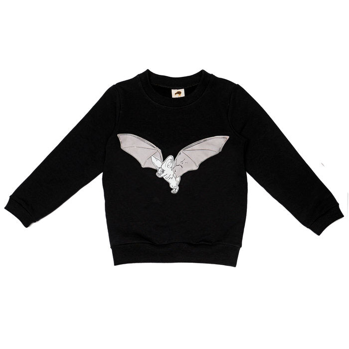 Mullido Black Bat Sweatshirt - Glow in the Dark!